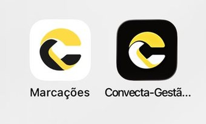 O site de uma barbearia instalado no ecrã principal de um telemóvel, com o logótipo da barbearia